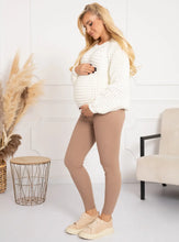 Lade das Bild in den Galerie-Viewer, Formommy®️ gerippte Umstandsleggings | Beige
